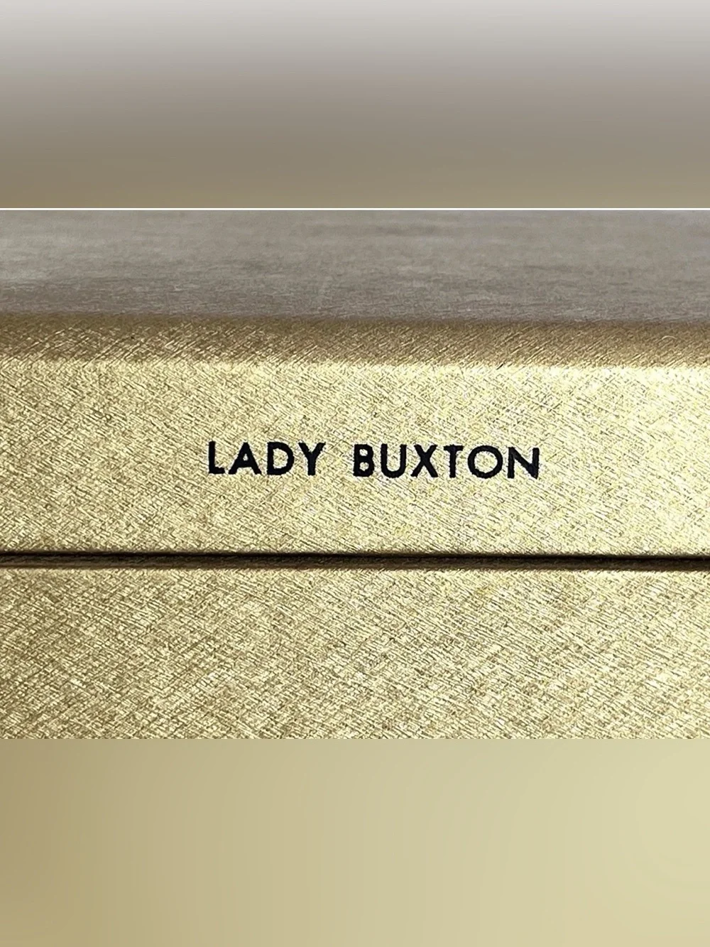 Vintage Lady Buxton Metallic Gold Tone Jewelry Organizer Box